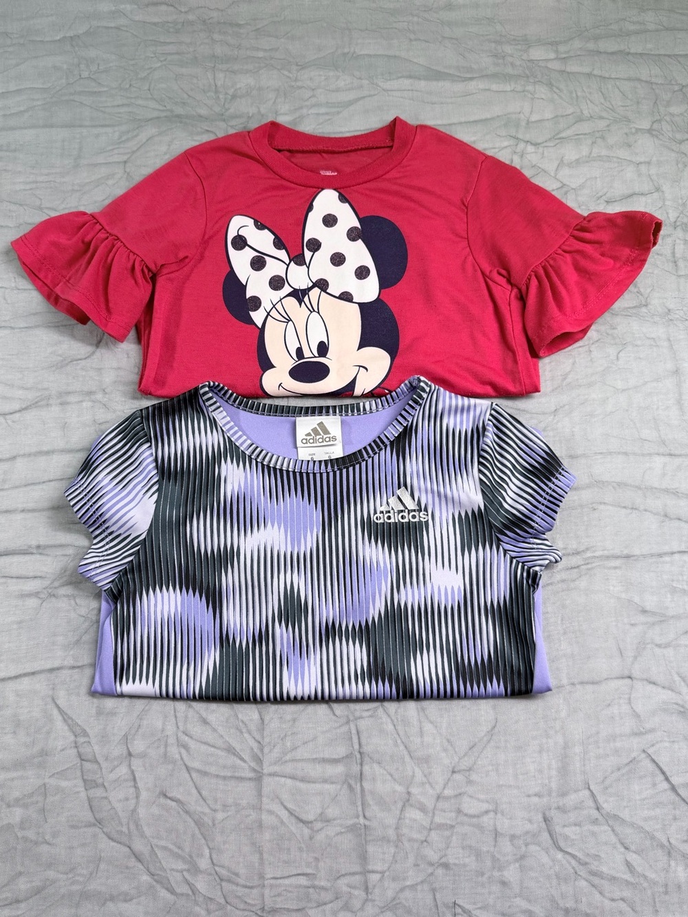2 pc girls Adidas and Disney Shirt  Bundle
